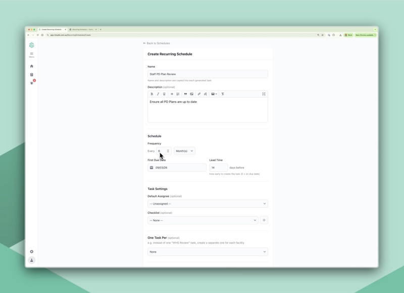 Task Scheduling in RTOSafe
